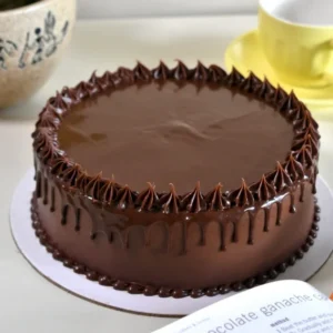double chocolate ganache cake