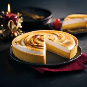 Homemade lemon meringue tart with toasted topping and buttery crust available for delivery in Lahore.