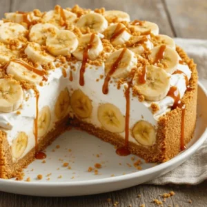 Homemade banoffee pie with banana slices and caramel topping available for delivery in Lahore.